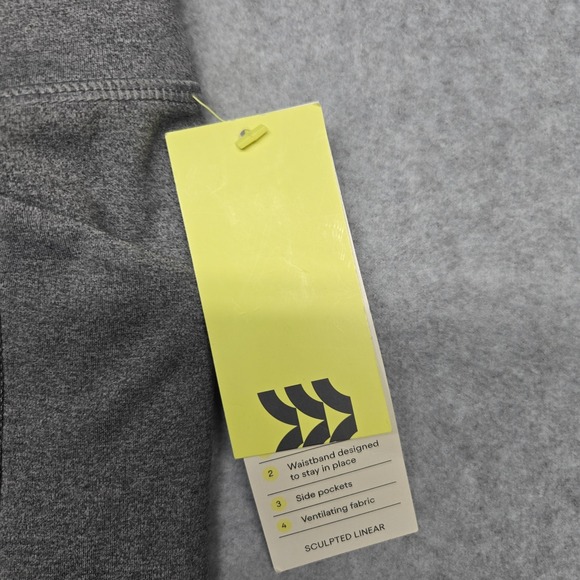 All In Motion Sculpted Linear Pants Womens XS Gray High-Rise Capri‎ Side Pockets - Picture 3 of 12